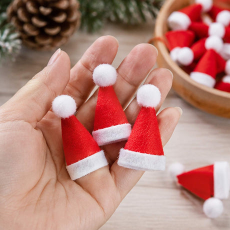 Mini Santa Hats Felt Christmas Party Favors 24 Pc