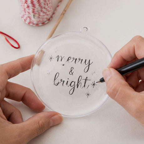Small DIY Clear Disc Christmas Ornaments 24 Pack Craft Kit