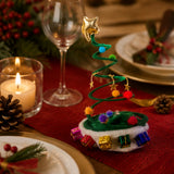 Christmas Tree Hat Plush Coil Spring Holiday Costume Hat