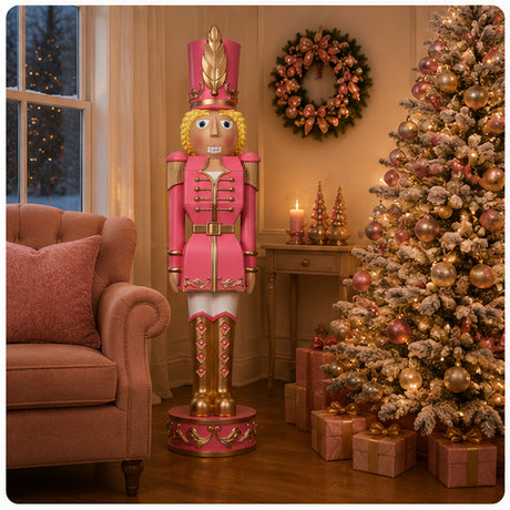 37 Inch Christmas Nutcracker Gold Silver Holiday Decor Figure
