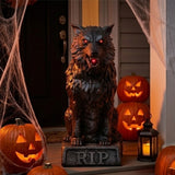25 1/2" Animated Zombie Wolf Halloween Decoration