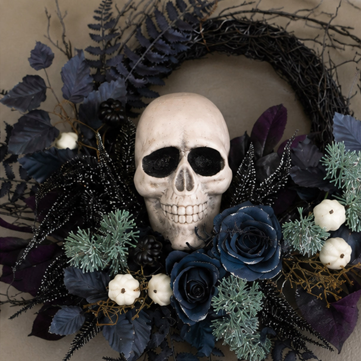 24 in. Halloween Skull Wreath