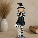 9 in. Halloween Witch in a Yoga Pose Tabletop Decoration