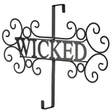 18 in Wicked Halloween Metal Wreath Hanger Sign Decor