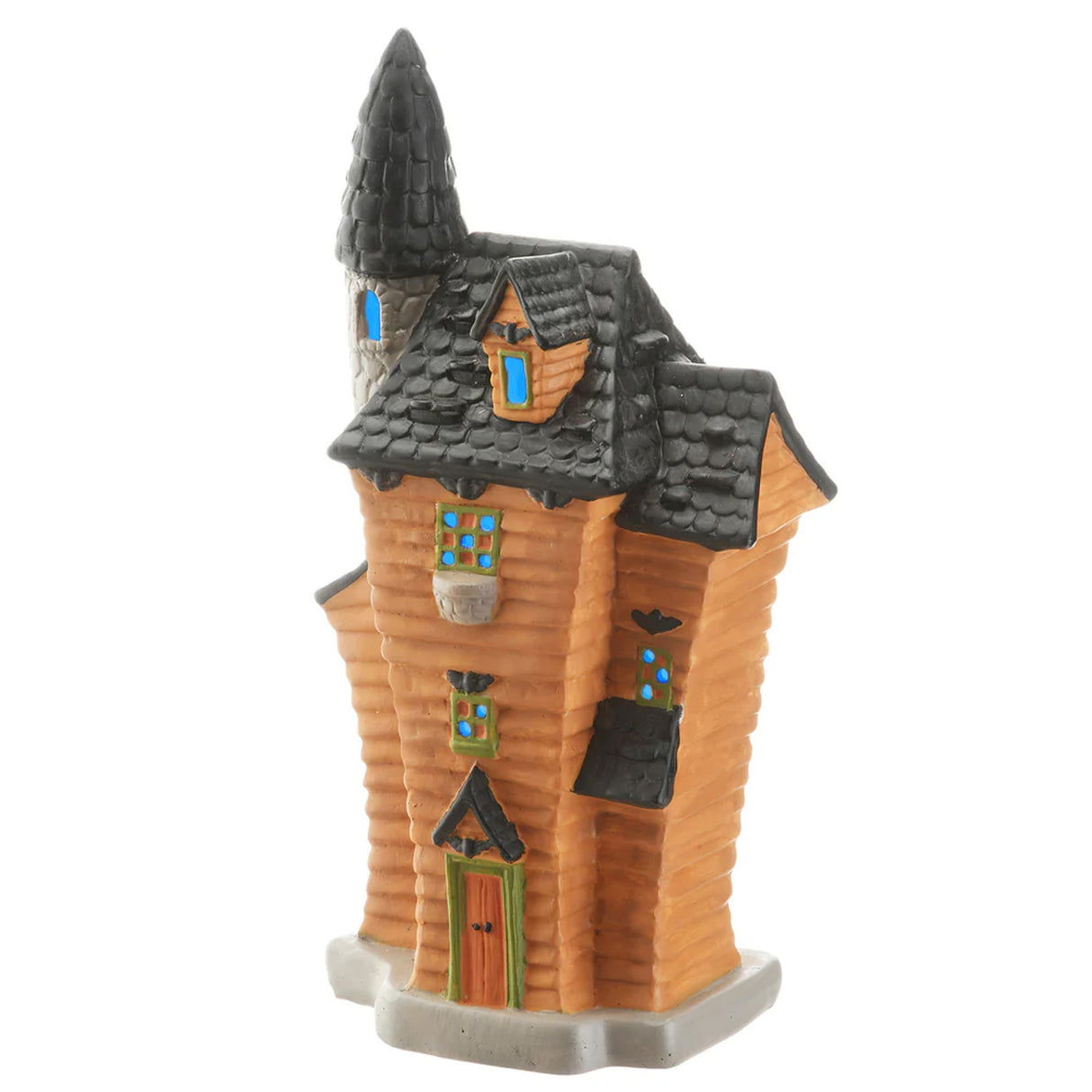 12IN Pre-Lit Black Haunted House Halloween LED Decor