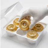 6-Piece Shatterproof Glittering Gold Ornaments