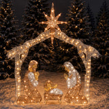 55IN Crystal Splendor Pre-Lit Nativity Set with Clear Lights
