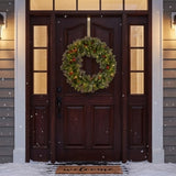 Pre-Lit 30 in. Crestwood Spruce Christmas Wreath with Twinkly Smart LED Lights, App Controlled Holiday Door Decor
