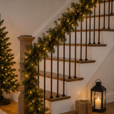 9FT Pre Lit Carolina Pine Garland with Clear Lights