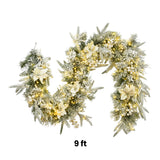 Pre-Lit Colonial Fir Garland with Dual Color LED Lights, 9 Foot