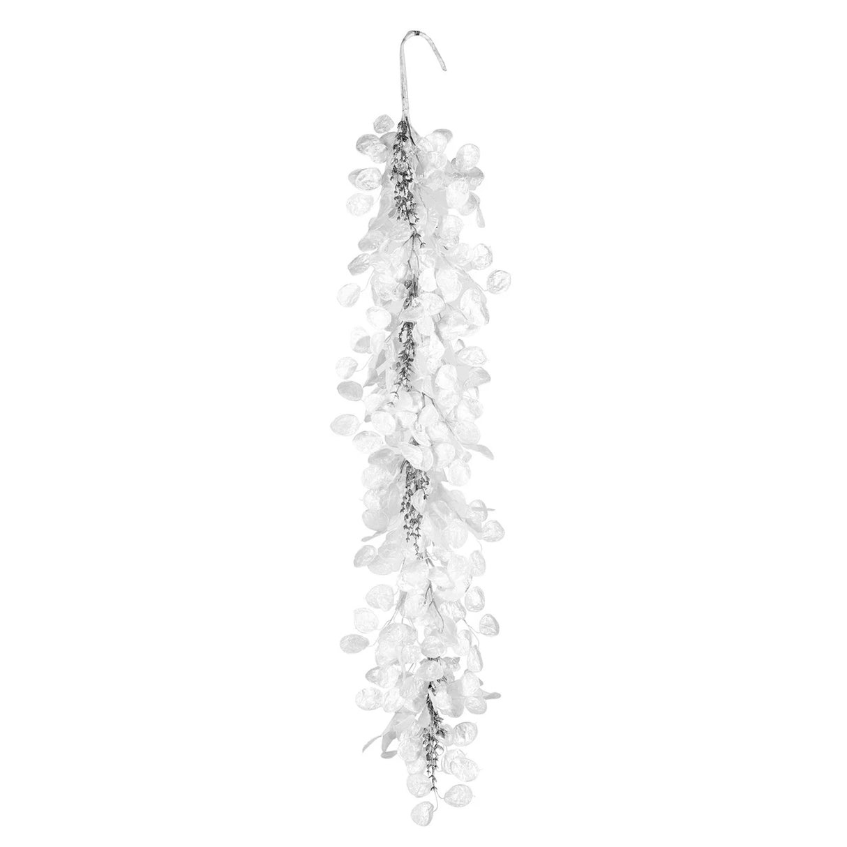 Winter Frost White 4ft Decorative Garland with Shimmering Gem Accents