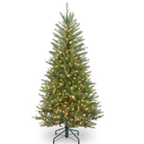 9 ft. Pre-Lit Dunhill Fir Slim Tree with Clear Lights, Plug-In