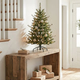9 ft. Pre-Lit Dunhill Fir Slim Tree with Clear Lights, Plug-In