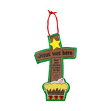 Jesus Was Born Christmas Ornament Craft Kit Makes 12
