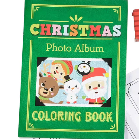 Christmas Coloring Books with 4-Color Crayons 12 Pack Activity Set