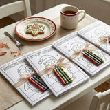 Christmas Coloring Books with 4-Color Crayons 12 Pack Activity Set