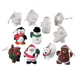 DIY Ceramic Holiday Character Christmas Ornaments 3 Inch 12 Pc