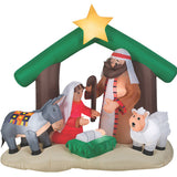 Holy Family Nativity Inflatable Light Up Christmas Decoration