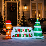 Lighted Merry Christmas Tree Inflatable 10 Ft Outdoor LED Yard Decor