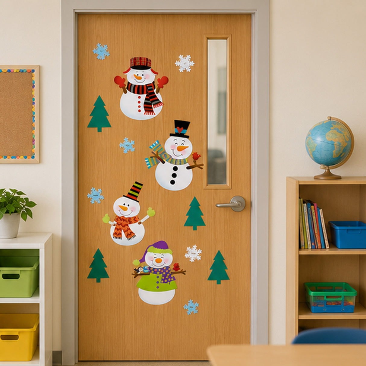 God Made Me Unique Snowman Classroom Bulletin Board Set 65 Pc