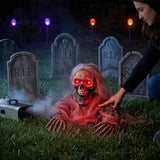 38" Light-Up Skeleton Ground Breaker Halloween Decoration (Try Me LED Prop)