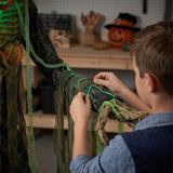 7 Ft Animated Light-Up Root of Evil Jack-O’-Lantern Tree Monster Halloween Decoration