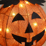 15 in. 3-Piece Halloween Pre-Lit Happy Jack-O-Lantern Trio with LED Lights Plug-In