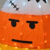 24 in. Halloween Pre-Lit Candy Corn Frankenstein Outdoor Decoration with LED Lights Plug-In