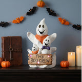 21IN Pre-Lit Boo Crew 3 Ghosts Table Decoration