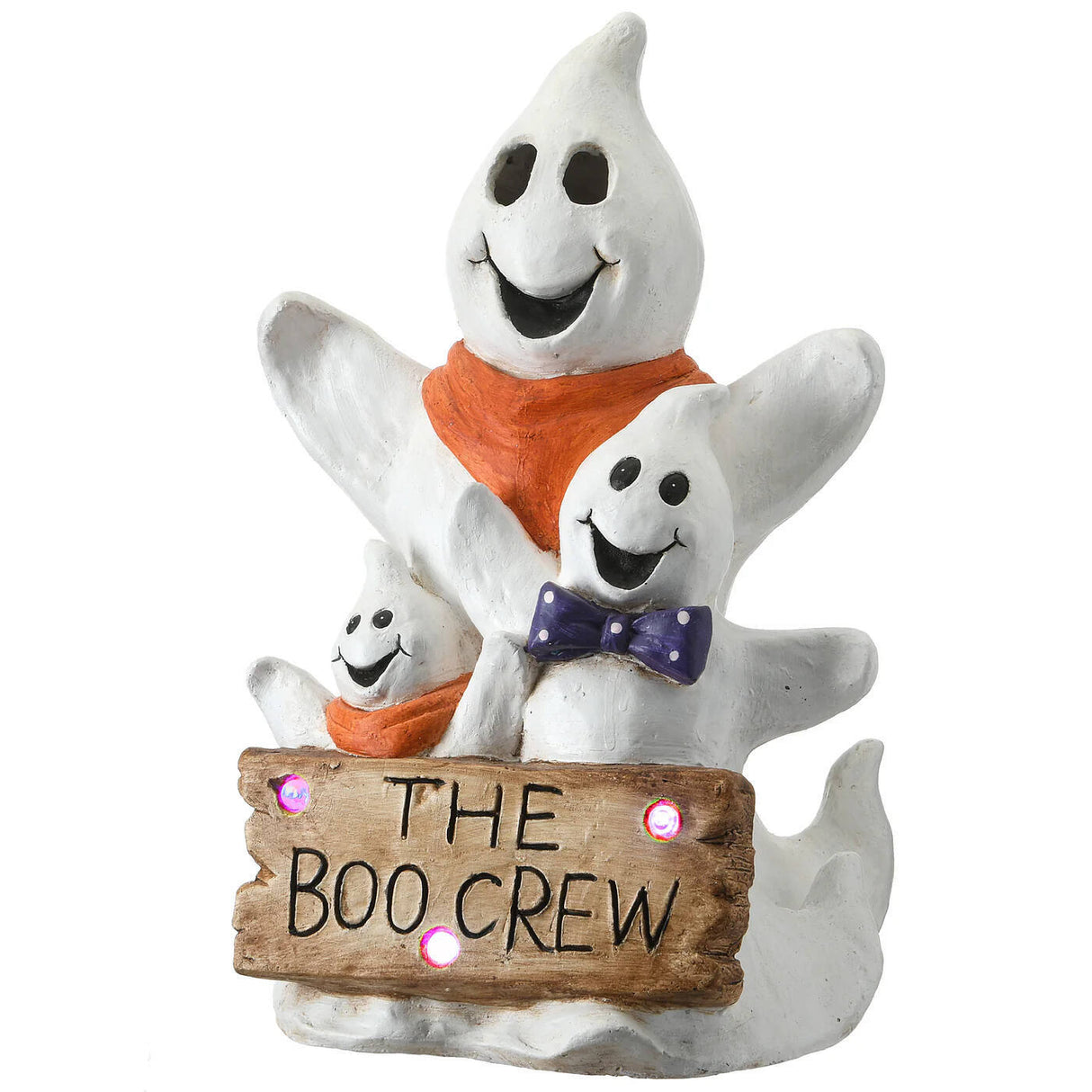21IN Pre-Lit Boo Crew 3 Ghosts Table Decoration