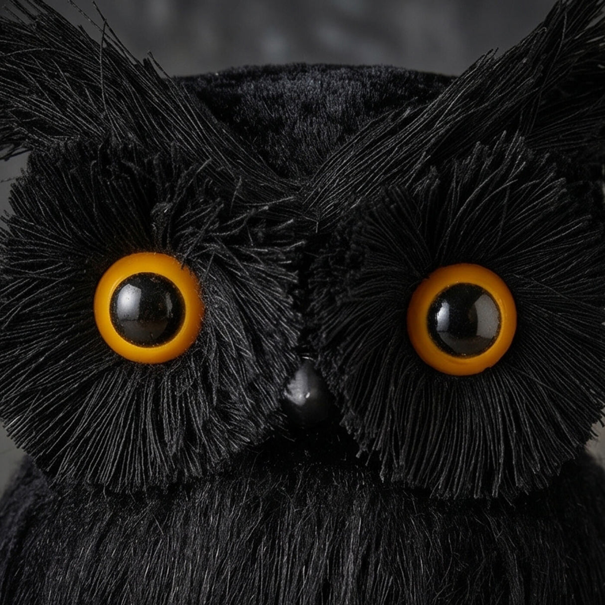 11 in. Halloween Lifelike Owl Tabletop Decoration with LED Eyes