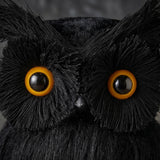 11 in. Halloween Lifelike Owl Tabletop Decoration with LED Eyes