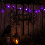 18 in Wicked Halloween Metal Wreath Hanger Sign Decor