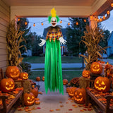 39 in Animated Hanging Scary Clown Halloween LED Decor