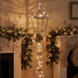 60IN Champagne Vine Lamppost with Clear LED Lights