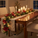 9FT Pre-Lit Decorative Collection Garland with Clear Lights