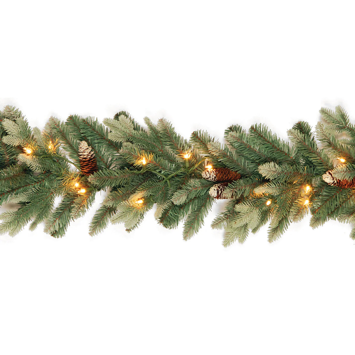 9FT Pre-Lit Copenhagen Spruce Garland with Clear Lights