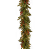 Pre-Lit Classical Collection Garland with Clear Lights, 9 Foot (Plug-In)