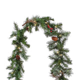 Pre-Lit Glistening Pine Garland with Clear Lights, 9 Foot (Plug-In)