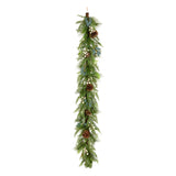 Inspired by Nature Christmas Garland with White Berries & Pinecones, 6 Foot