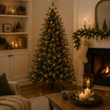 9ft Pre-Lit Dunhill Fir Christmas Tree with 1,100 Clear Lights