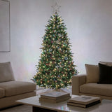 9ft Pre-Lit Dunhill Fir Christmas Tree with Multicolor & Clear Spectrum Lights