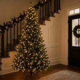 10ft Pre-Lit North Valley Spruce Artificial Christmas Tree with Clear Lights