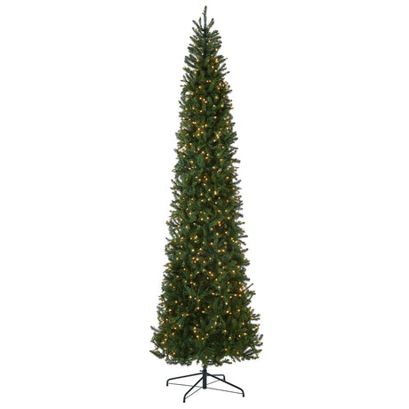 10ft. Pre-Lit Kingswood Fir Pencil Slim Christmas Tree With Clear Lights