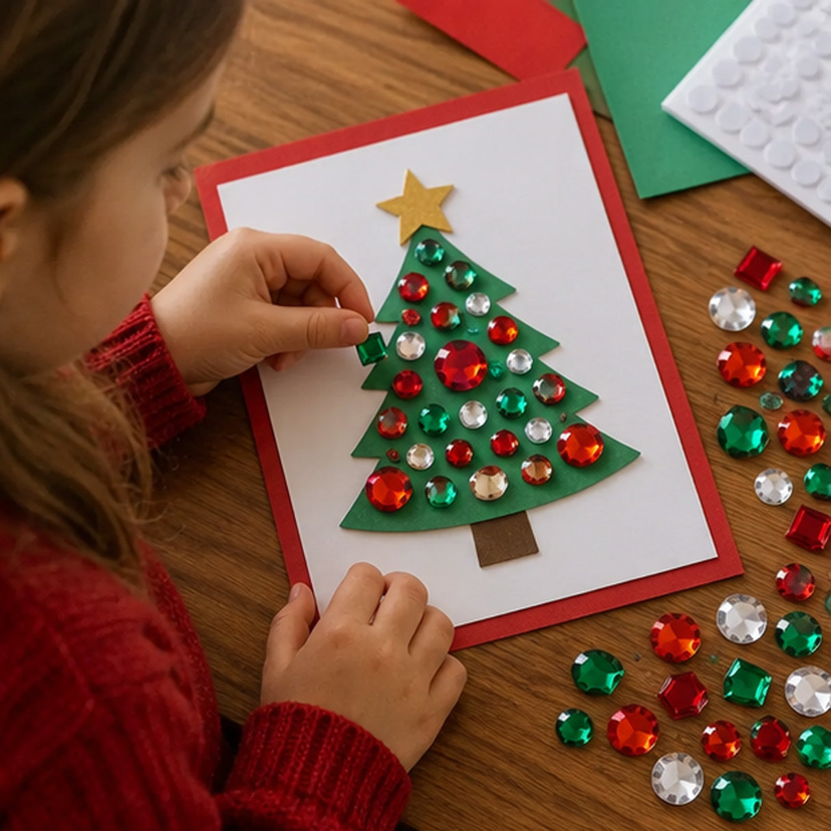 Bulk Christmas Jewel Assortment 100 Piece Craft Set