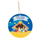 Nativity Paper Sticker Scene Christmas Ornaments 24 Pack Craft Kit