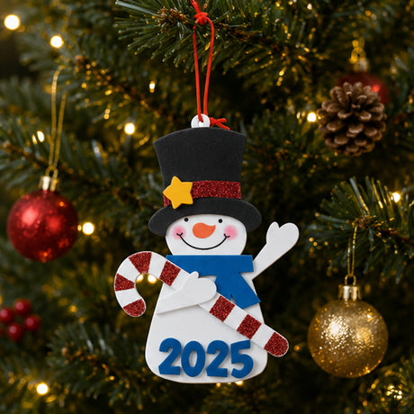 Dated Snowman Christmas Ornament Craft Kit Makes 12