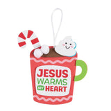 Jesus Warms My Heart Cocoa Ornament Craft Kit 12 Pack