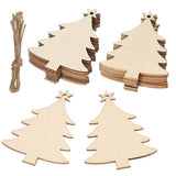 Wooden Tree Shape Hanging Ornaments DIY Craft Set 20 Pc