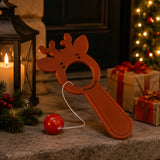 Reindeer Bullseye Game Plastic Holiday Party Favors 12 Ct